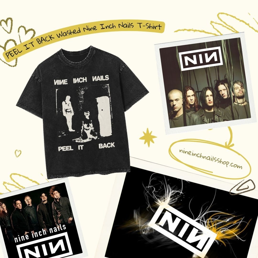 PEEL IT BACK PTTT2107 Washed  Nine Inch Nails T-Shirt